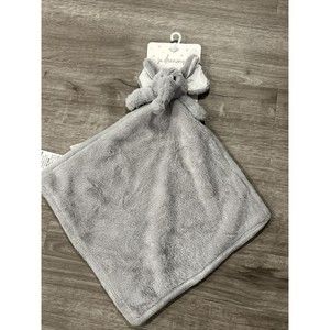 New So Dreamy Plush Gray Elephant Baby Security Blanket Lovey Embroidered Eyes